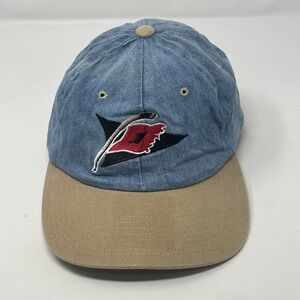 Vintage 90s Starter Carolina Hurricanes Denim & Tan Strapback Hat NHL Hockey Cap